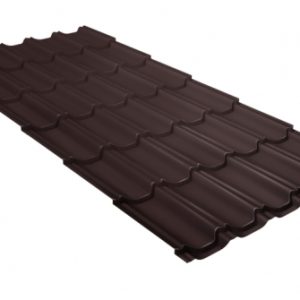 Grand Line Металлочерепица квинта плюс 0,5 Satin Мatt RAL 8017 шоколад