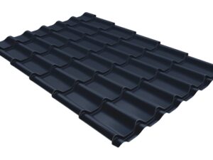 Grand Line Металлочерепица классик 0,5 Velur X RAL 7024 мокрый асфальт