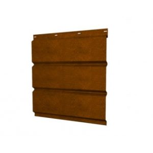 Софит металлический без перфорации 0,45 Print Elite с пленкой Golden Wood TwinColor