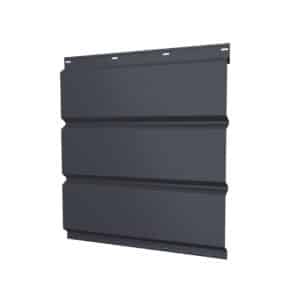 Софит металлический без перфорации 0,5 Satin Matt TX с пленкой RAL 7024 мокрый асфальт