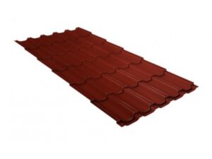 Grand Line Металлочерепица квинта плюс 0,5 Satin RAL 3009 оксидно-красный
