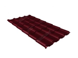 Grand Line Металлочерепица камея 0,5 Satin Matt TX RAL 3005 красное вино