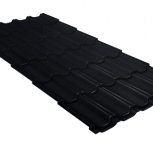 Grand Line Металлочерепица квинта плюс 0,5 Satin RAL 9005 черный