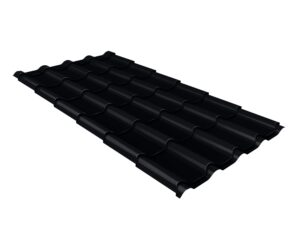 Grand Line Металлочерепица камея 0,5 Satin Matt TX RAL 9005 черный