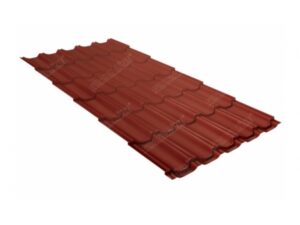 Grand Line Металлочерепица квинта плюс 0,5 Satin RAL 8004 терракота