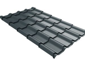 Grand Line Металлочерепица камея 0,5 Satin Matt TX RAL 7016 антрацитово-серый