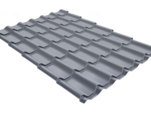Grand Line Металлочерепица классик 0,5 Satin RAL 9006 бело-алюминиевый