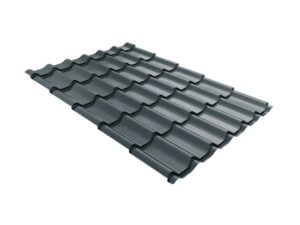 Grand Line Металлочерепица классик 0,5 Satin RAL 7016 антрацитово-серый