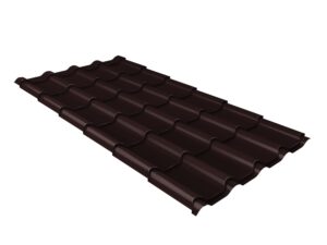 Grand Line Металлочерепица камея 0,5 Satin Matt TX RAL 8017 шоколад