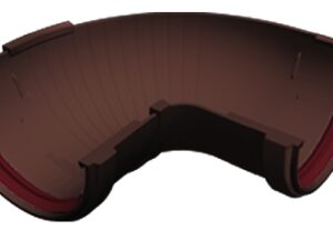 Угол желоба составной 90-150 град.Классика 120 ПВХ Grand Line шокол. (RAL 8017)