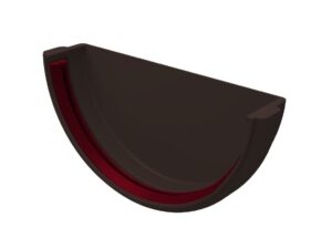 Заглушка желоба Классика 120 ПВХ Grand Line коричневая (RR 32)