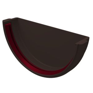 Заглушка желоба Классика 120 ПВХ Grand Line коричневая (RR 32)