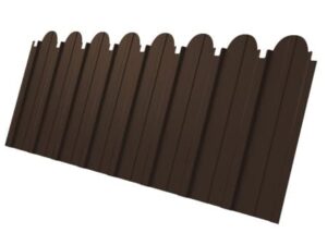 Профнастил C10A фигурный 0,5 Satin с пленкой RAL 8017 шоколад