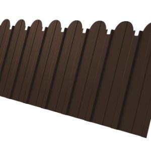 Профнастил C10A фигурный 0,5 Satin с пленкой RAL 8017 шоколад