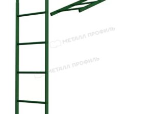 Металл Профиль Лестница кровельная стеновая МП дл. 1860 мм без кронштейнов (6005)_1шт и метизы