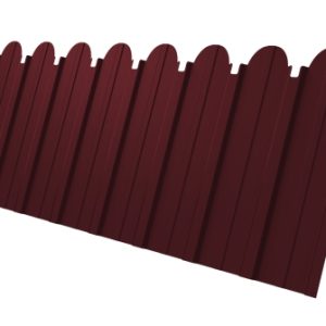 Профнастил C10A фигурный 0,5 Satin с пленкой RAL 3005 красное вино