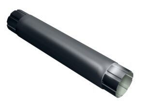Труба круглая соединительная GL PE 90 мм 1 м RAL 7024 мокрый асфальт