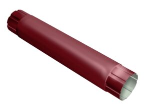 Труба круглая соединительная GL PE 90 мм 1 м RAL 3005 красное вино