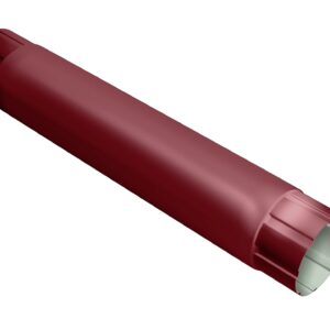 Труба круглая соединительная GL PE 90 мм 1 м RAL 3005 красное вино
