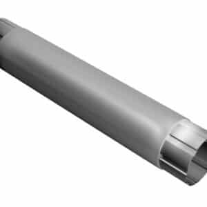 Труба круглая соединительная GL PU 100 мм 1 м RAL 9003 сигнальный белый