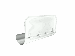 Ограничитель перелива GL PU 125/90 RAL 9003 сигнальный белый