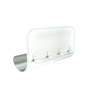 Ограничитель перелива GL PU 125/90 RAL 9003 сигнальный белый