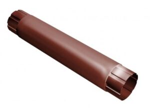 Труба круглая соединительная GL PU 90 мм 1 м RAL 8004 терракота