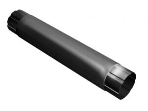 Труба круглая соединительная GL PU 90 мм 1 м RAL 9005 черный