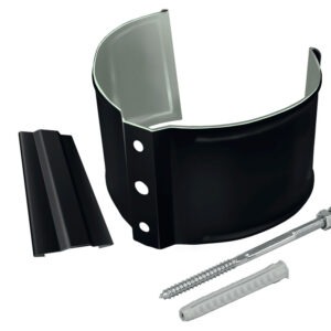 Кронштейн трубы на кирпич GL PE Matt 90 мм RAL 9005 черный