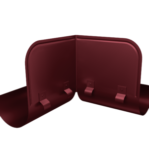 Ограничитель перелива угловой GL PU 125/90 RAL 3005 красное вино
