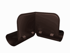 Ограничитель перелива угловой GL PU 125/90 RAL 8017 шоколад